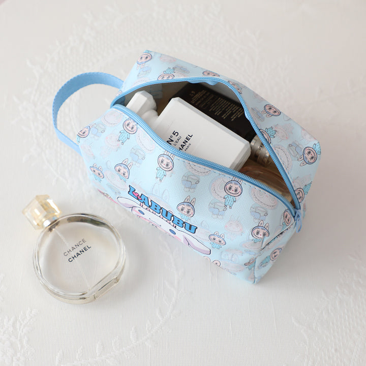 Labubu cute cartoon PU large capacity cosmetic bag