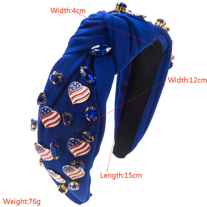Love American flag deco wild Headband for 4th of July