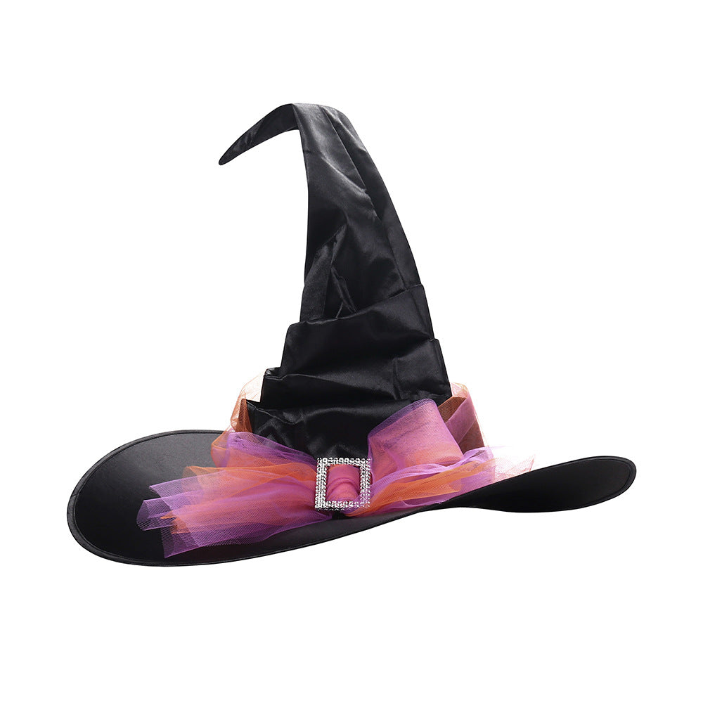 Halloween Mesh sequin Witch Hat Halloween Party Witch Hat