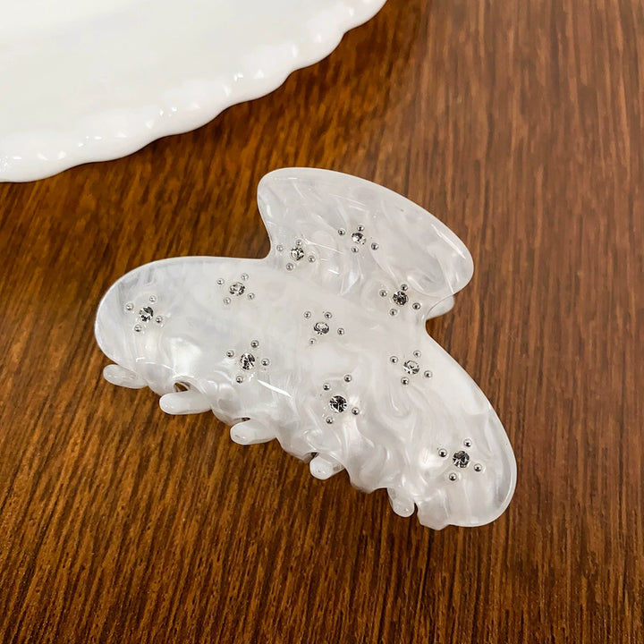 Diamond-studded hair Claw clip flower acrylic hair clip
