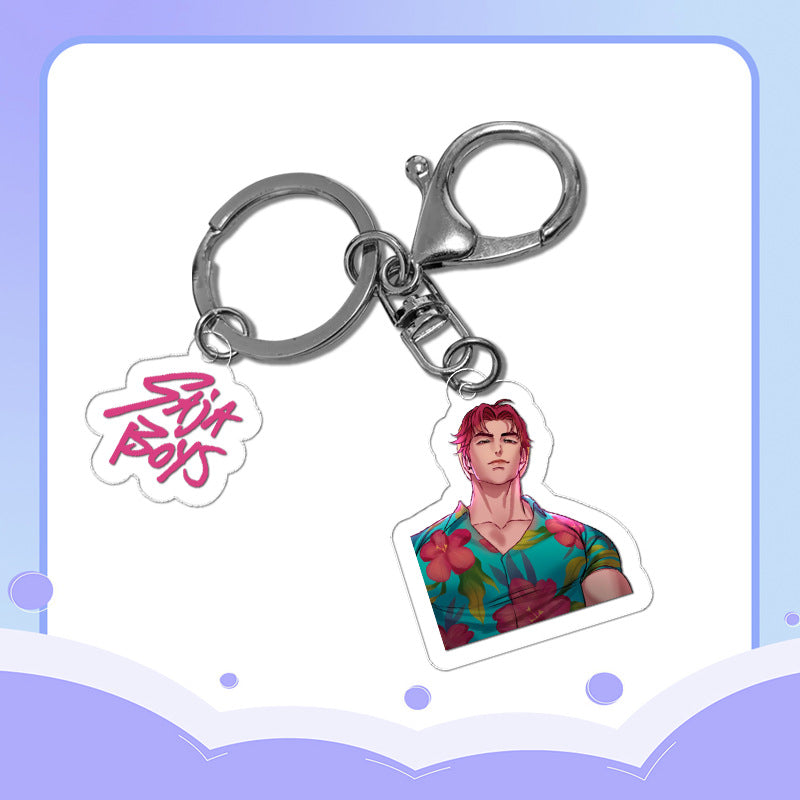Kpop Demon Hunters Saja boys acrylic mini keychain