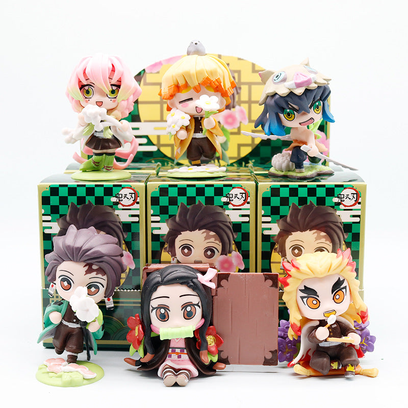 Demon Slayer: Kimetsu no Yaiba characters dolls blind box-6unit