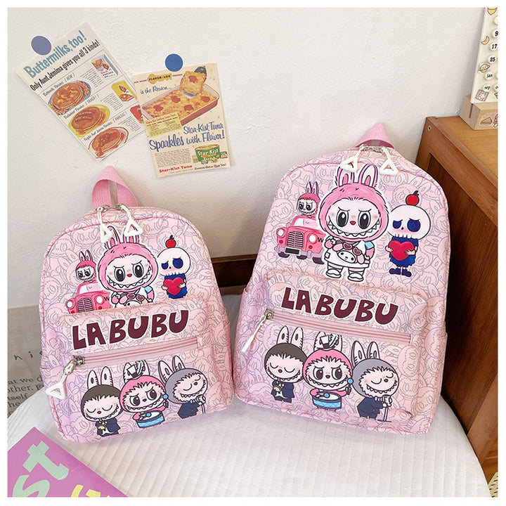 Lightweight large capacity children's labubu school backpack