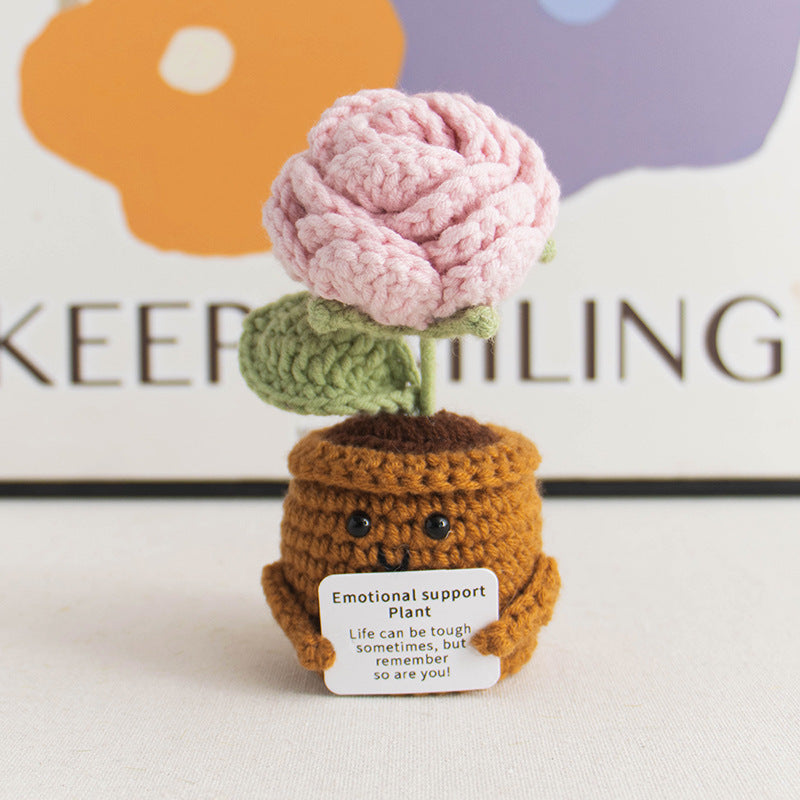 Handmade crochet rose flower ornaments-emotional support