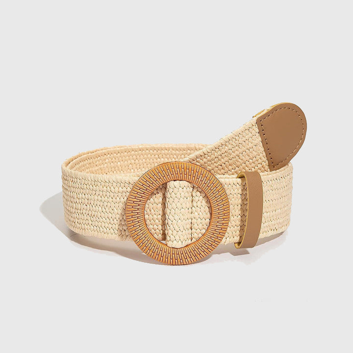 Boho hollow woven straw belt for women