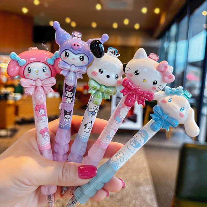 Cartoon cute push gel pen labubu ballpoint pen-5pcs set