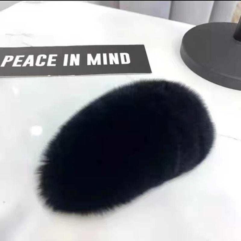 Furry plush hair clip for girls women