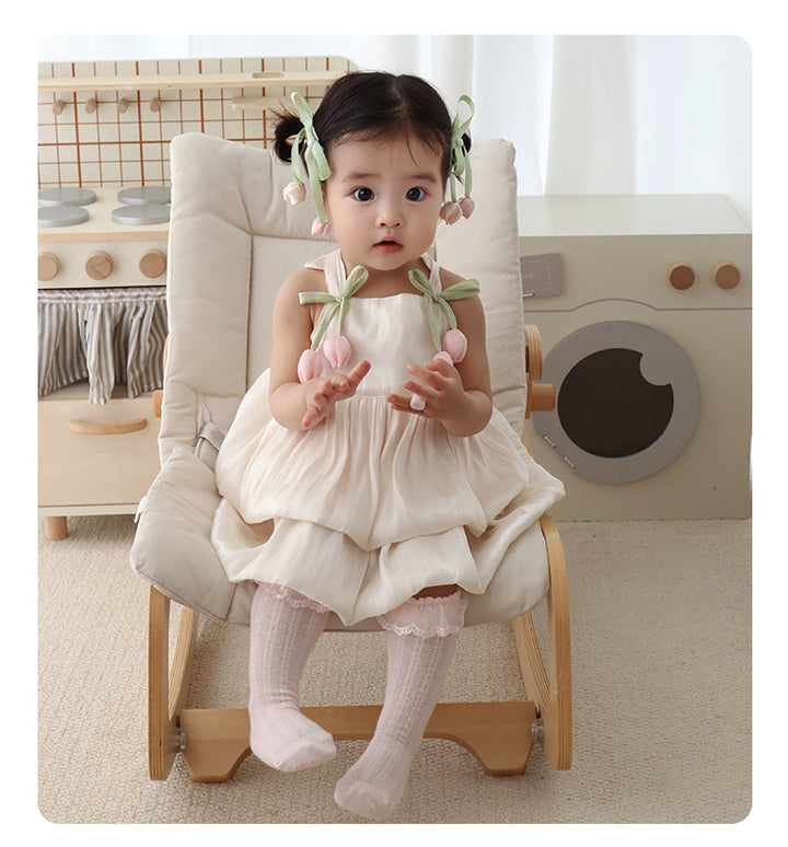 Summer Girls Tulip Flying Sleeve Jellyfish Dress