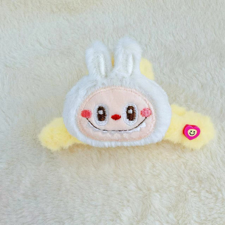 Labubu furry cute hair claw clips