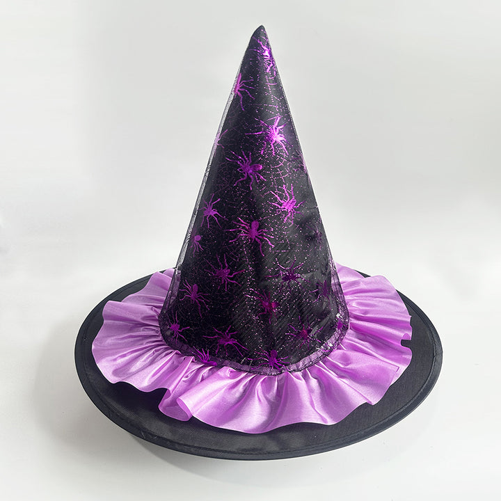 Halloween Glitter Mesh Witch Hat Party dress hat