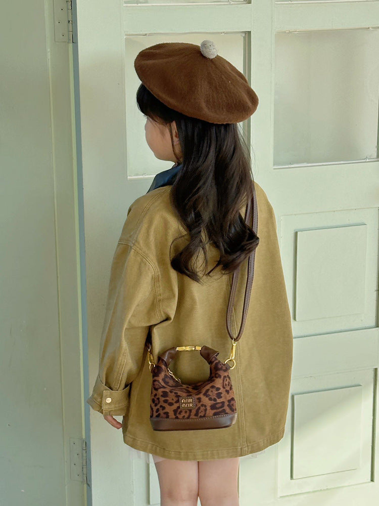 Girls plaid mini handbag shoulder bag