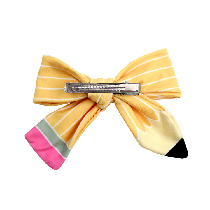 Back to school pencil bow hair accessories 3pcs set