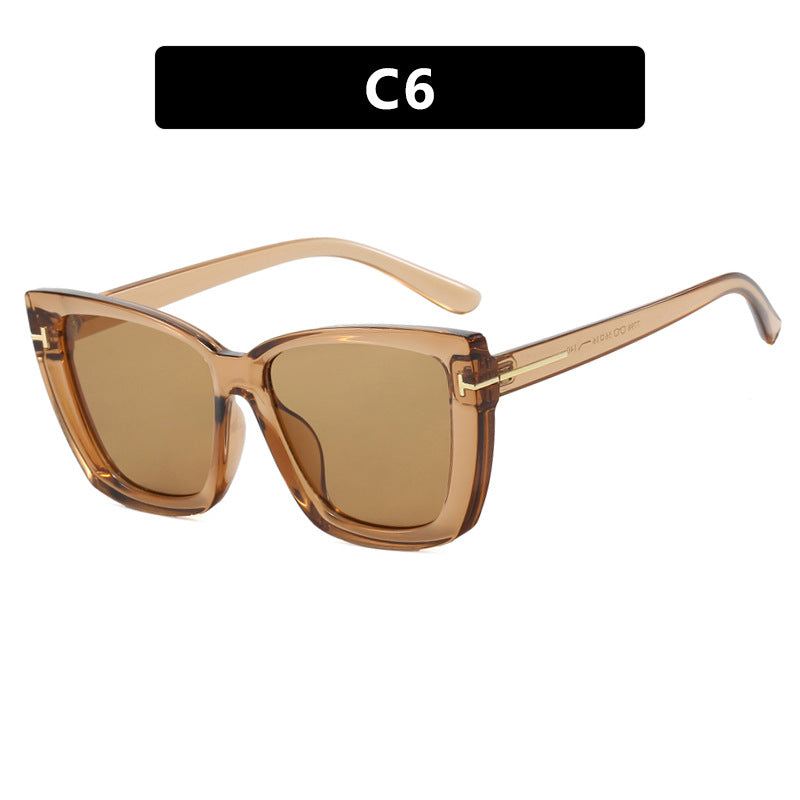 Square large frame sunglasses for women men