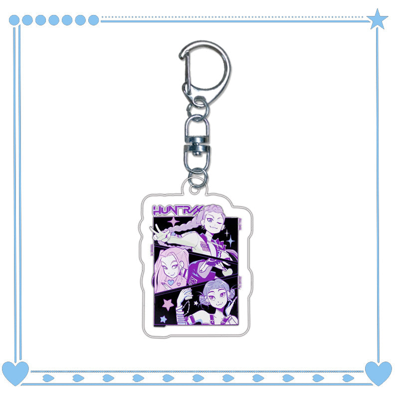 Kpop Demon Hunters acrylic mini keychain