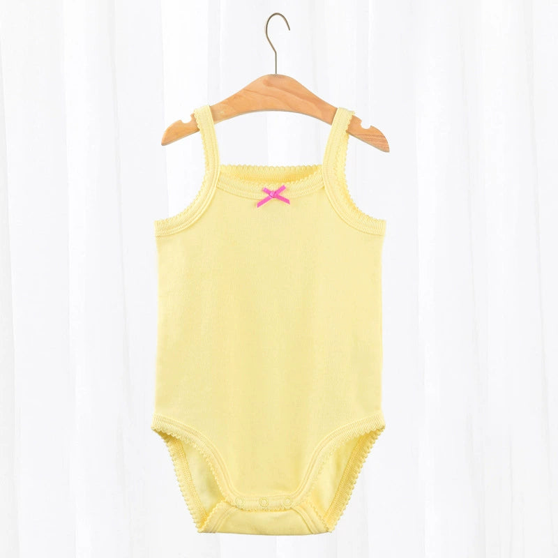 Baby cotton sling romper for summer