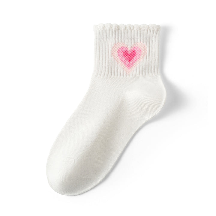 Colorful dopamine heart-pattern socks Valentine's socks