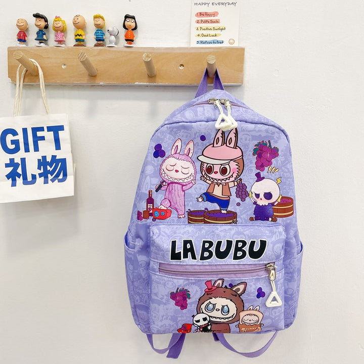 Lightweight large capacity children's labubu school backpack