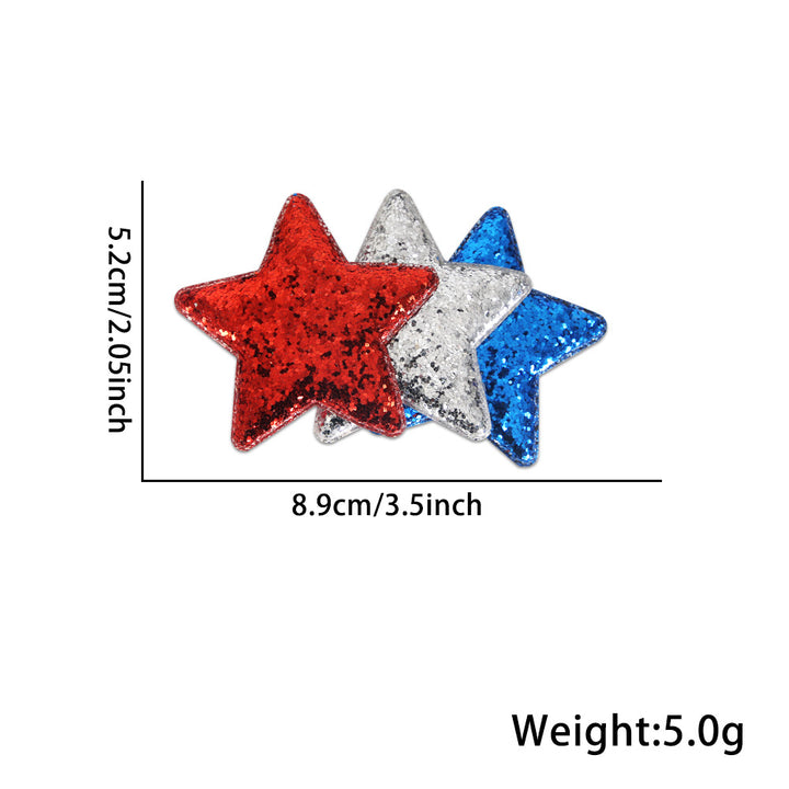4th of July star sequin hair clip for kids&adults