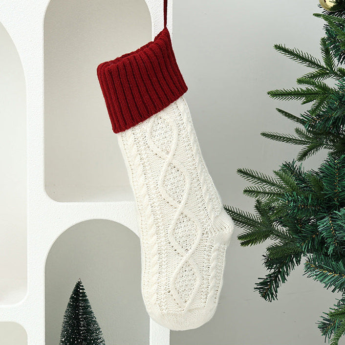 2026 Embroidered Christmas Stocking Knitted Family Stocking with Name Holiday Xmas Gift