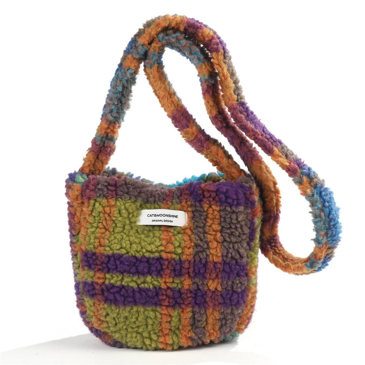 Plush chic large capacity shoulder crossbody bag