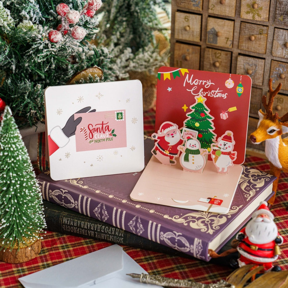3D Christmas Holiday Greeting Cards Christmas Gift Card