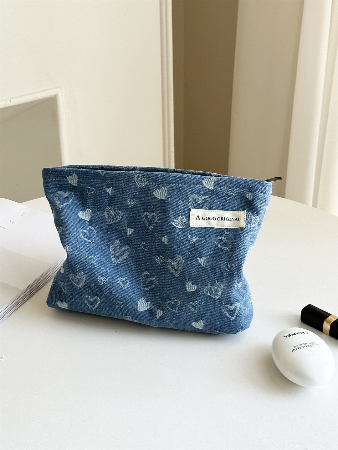 Denim Fashion Cosmetic Bag travel toiletry bag