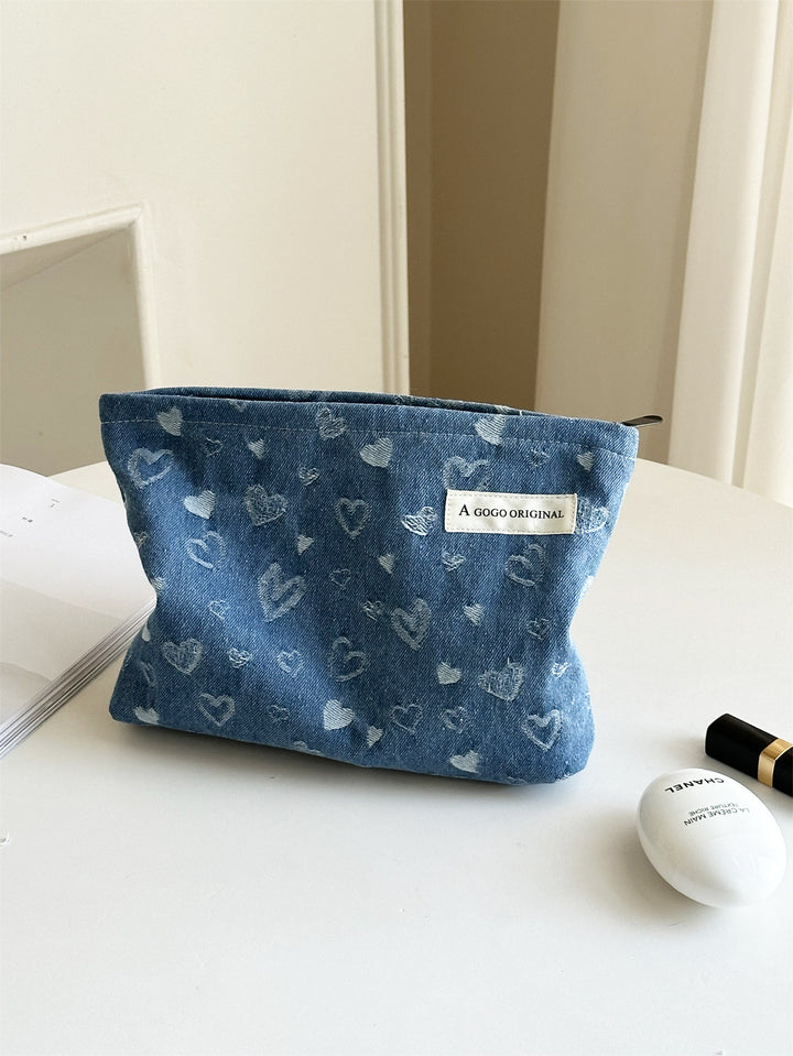 Denim Fashion Cosmetic Bag travel toiletry bag