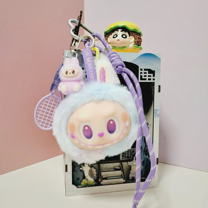 Plush Labubu keychain creative bag pendant small gifts
