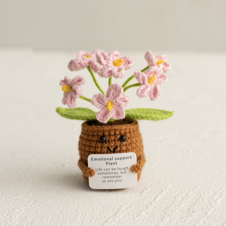 Handmade crochet flower ornaments-forget me not