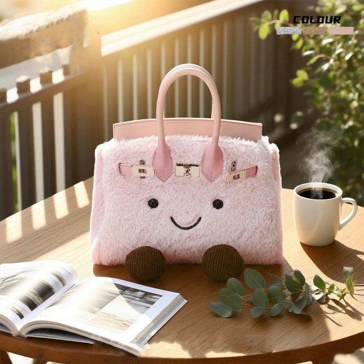 Winter Cartoon Furry Bag Kelly Handbag for women