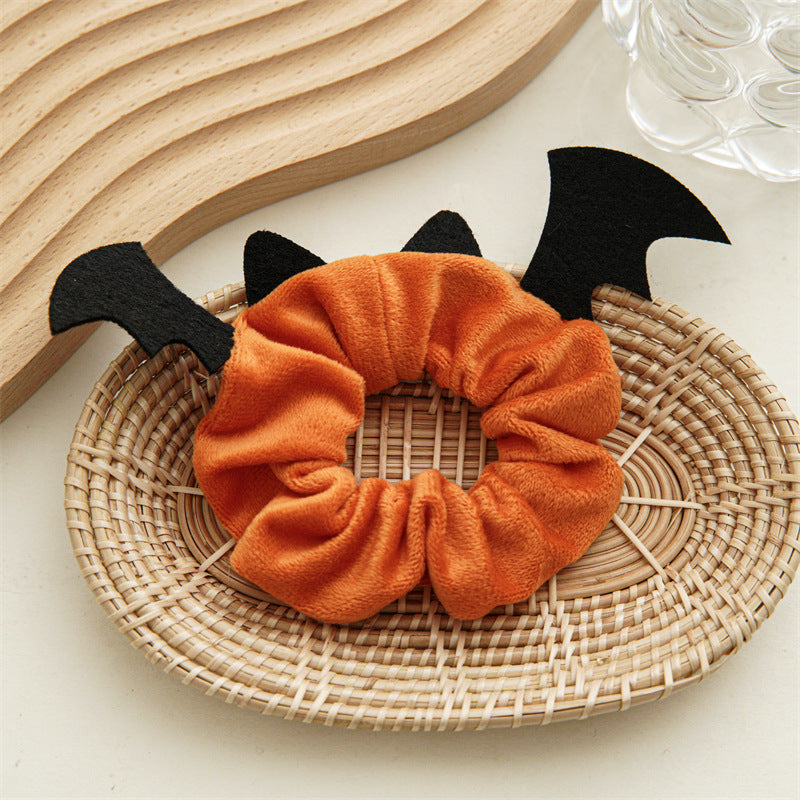 Halloween Hair Accessories Party Bat Bow Intestine Hair Ring