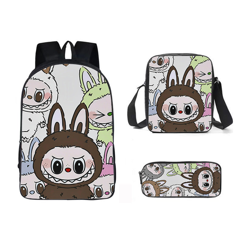 Labubu school bag 3PCS set backpack pencil case