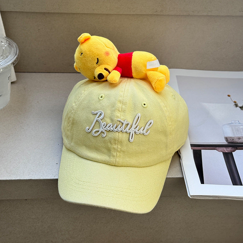 Cartoon doll decorated parent-child baseball cap
