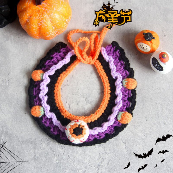 Halloween pet handmade crochet scarf bib funny costume
