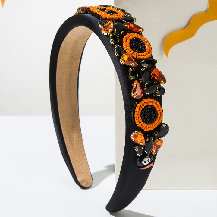 BOO Diamond Rice Bead headband for Halloween
