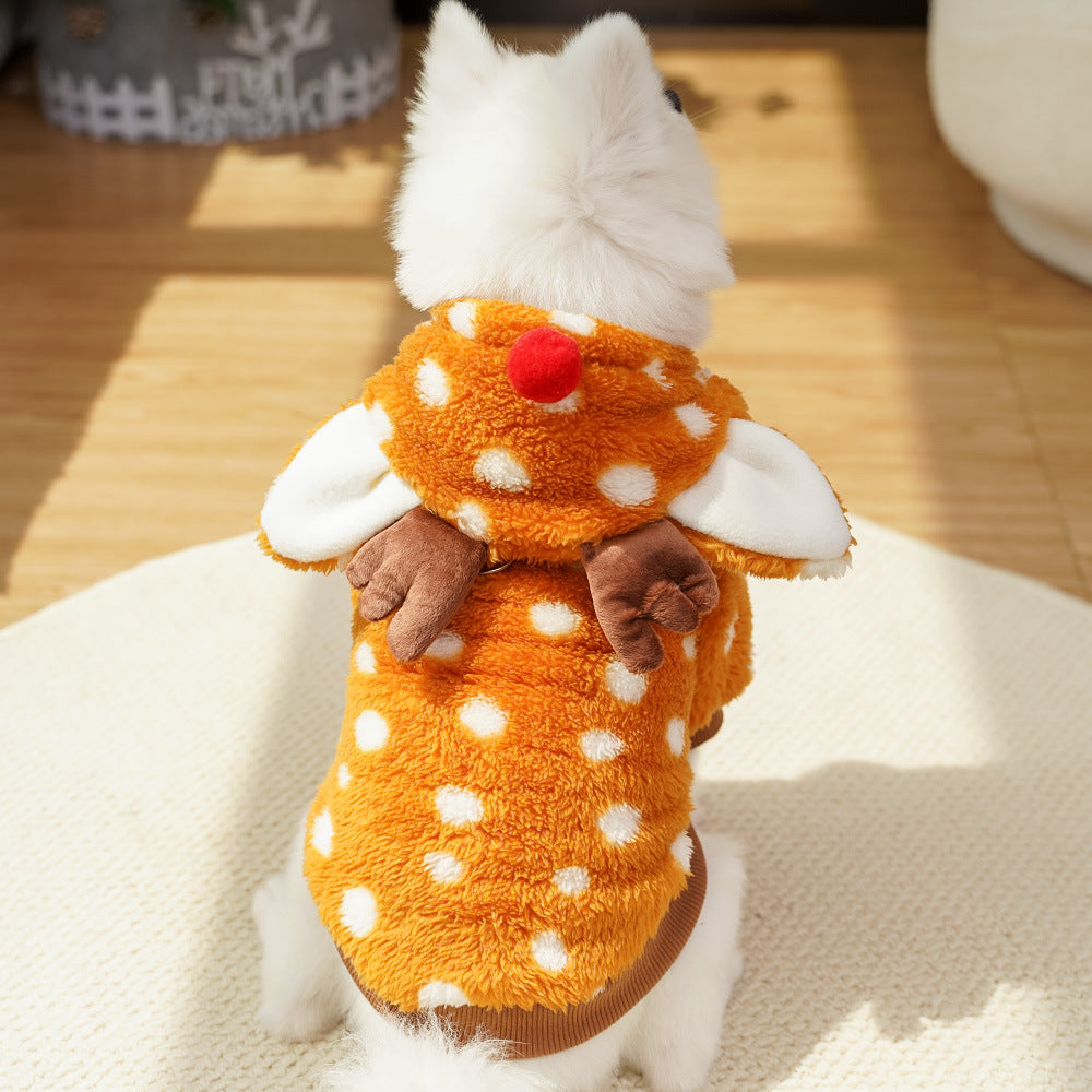 Pet dog cat Christmas elk costumes Christmas pet clothes