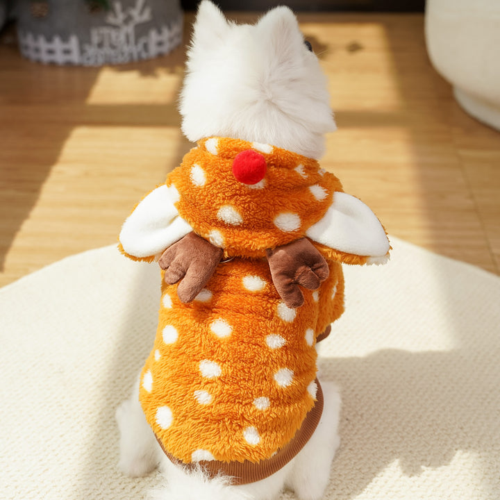 Pet dog cat Christmas elk costumes Christmas pet clothes