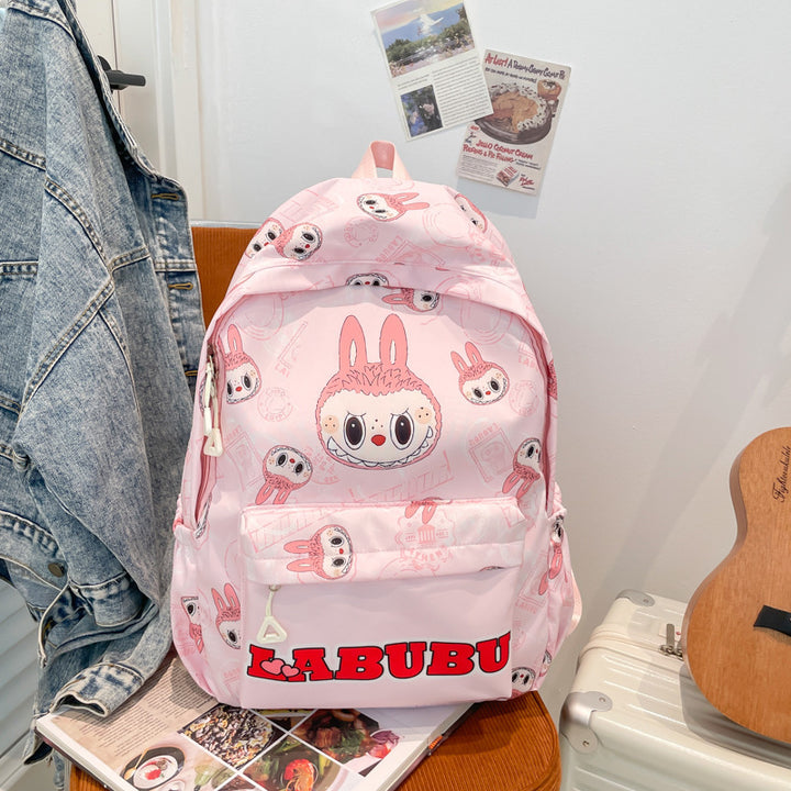 Lightweight large capacity children's labubu school backpack