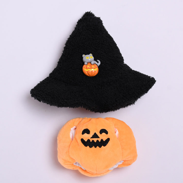 LABUBU Halloween witch hat Pumpkin doll clothes