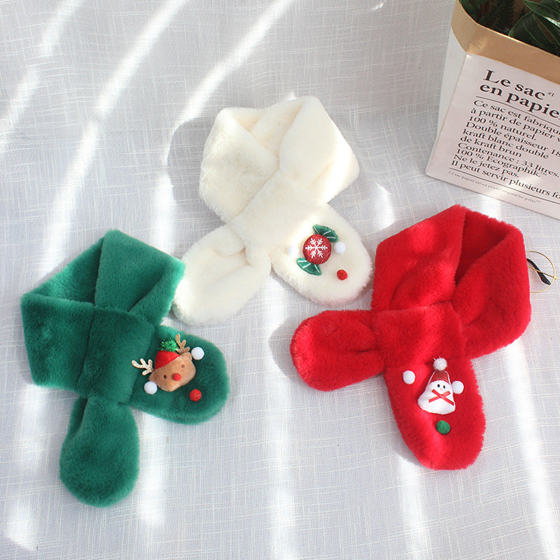 Children's Christmas plush warm scarf xmas gifts