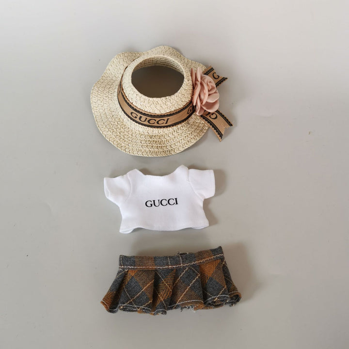 Labubu designer skirt set dolls clothes