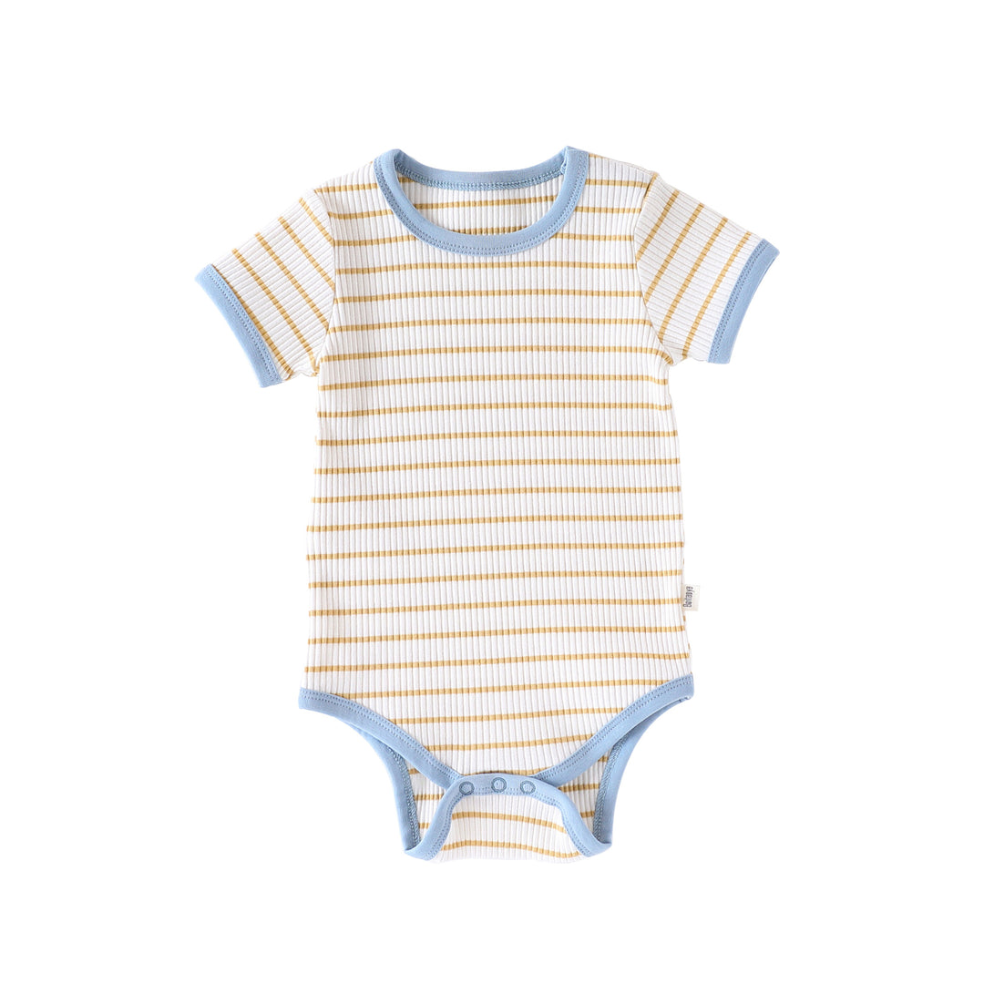 Summer Baby Pure Cotton Short-sleeved Striped Romper