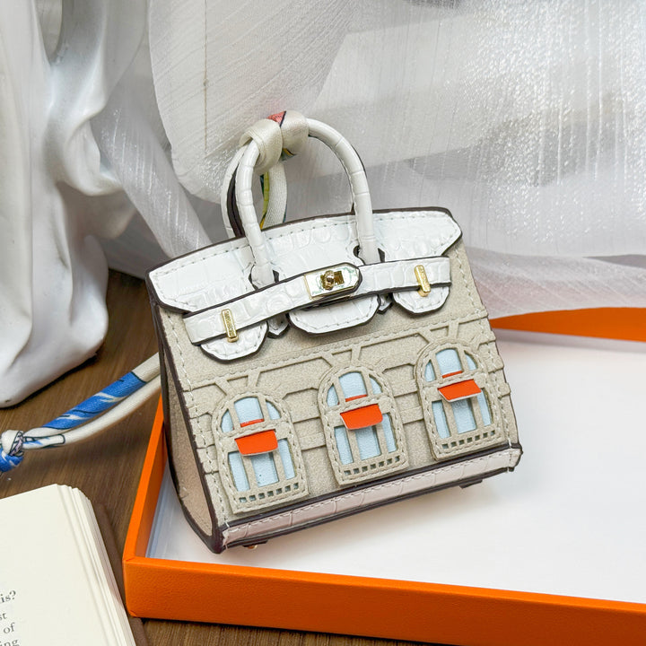Mini House Bag Charm designer Bag Pendant-Retro series