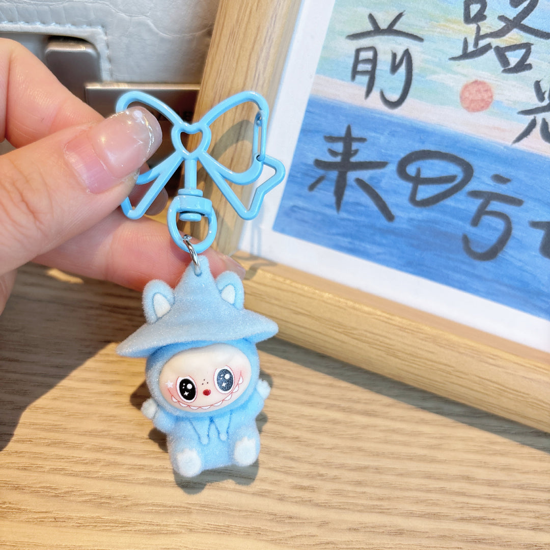 Magic witch hat labubu keychain Halloween gift