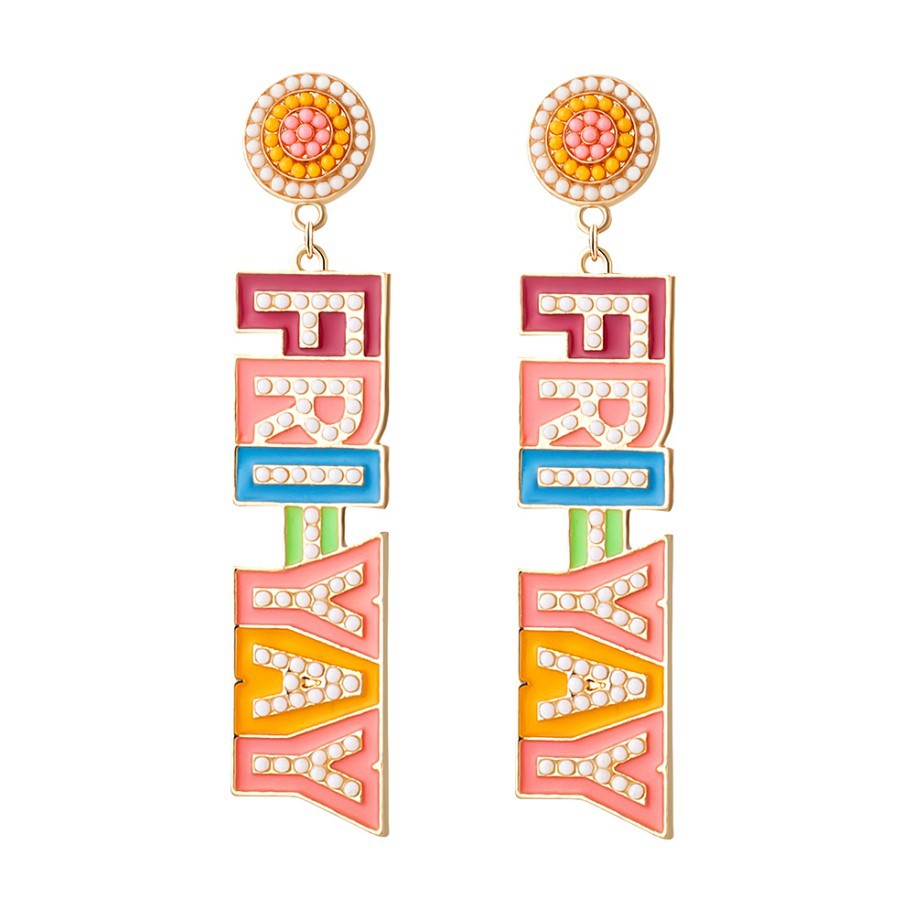 Back to school Teacher candy color earrings Teacher's Day gift