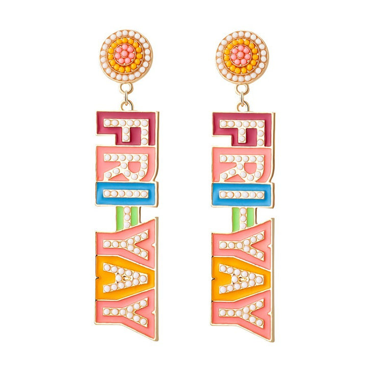 Back to school Teacher candy color earrings Teacher's Day gift