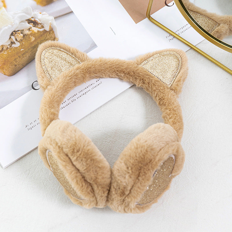 Children's Glitter Heart Cat Ears earmuffs