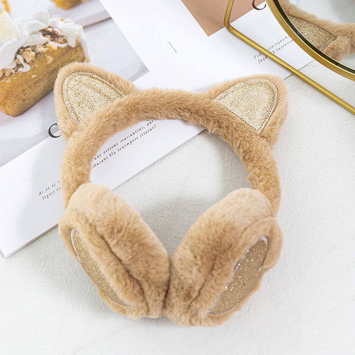 Children's Glitter Heart Cat Ears earmuffs