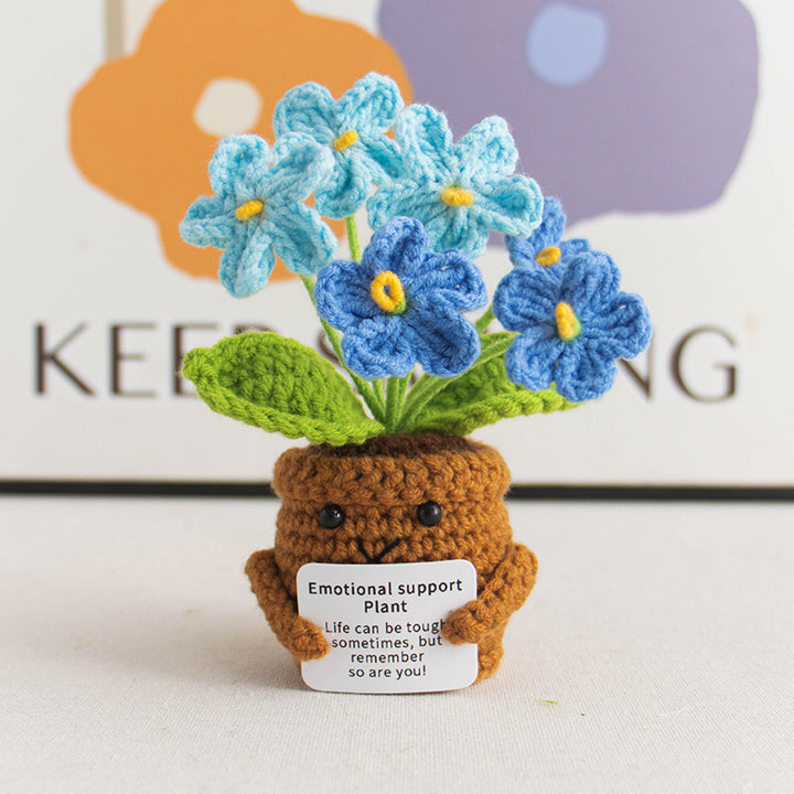 Handmade crochet flower ornaments-forget me not
