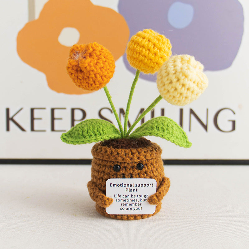 Handmade crochet tulip flower ornaments